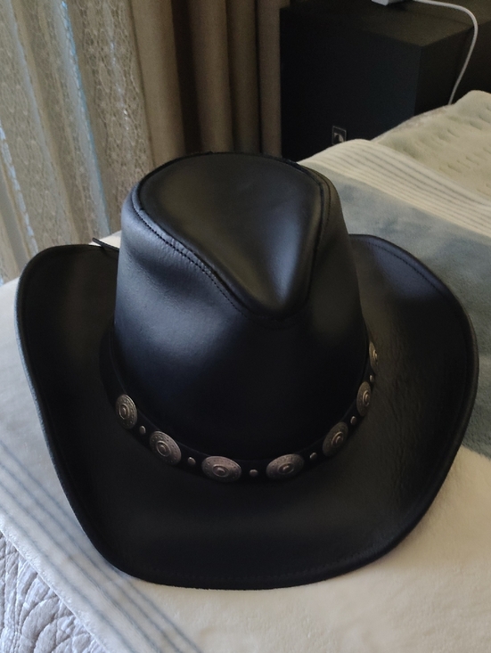 Henschel Accessories - Henschel Hat! Black Genuine Leather Cowboy Hat!